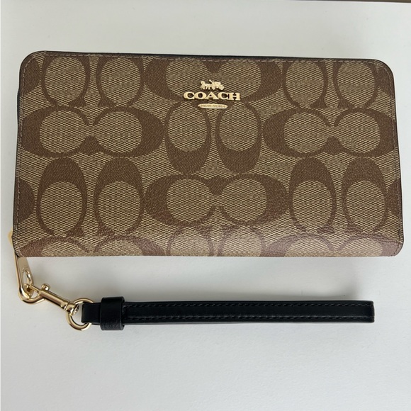 NWT Coach Long Zip Around Wallet In Signature Canvas - Picture 3 of 7